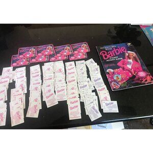 1994 Barbie Adventures Barbie Diamond Album Stickers Mattel Made In Italy & Book